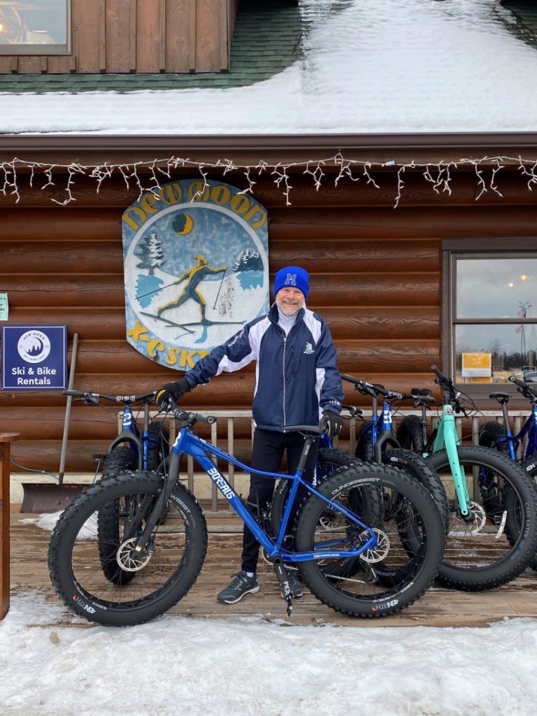 man on bike - fat bike - Hayward Lakes Blog