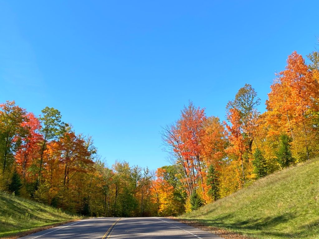 hills and colorful fall trees - Hayward Lakes Blog