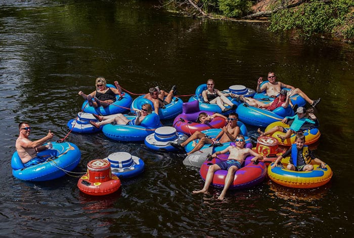 tubing in a wisconsin river