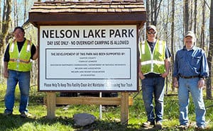 nelson lake park sign - hayward parks