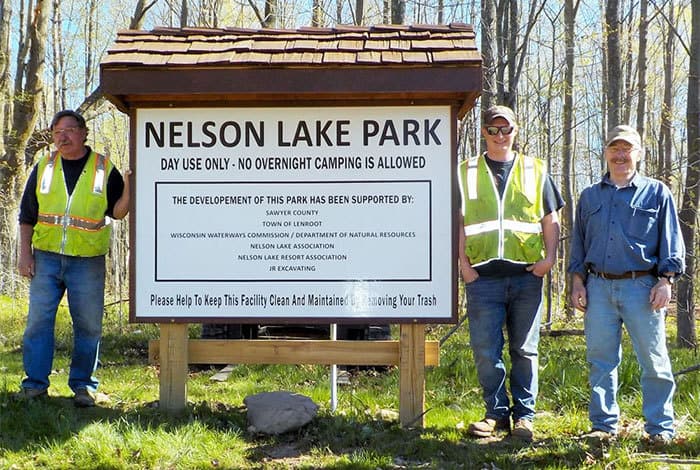 nelson lake park sign - hayward parks